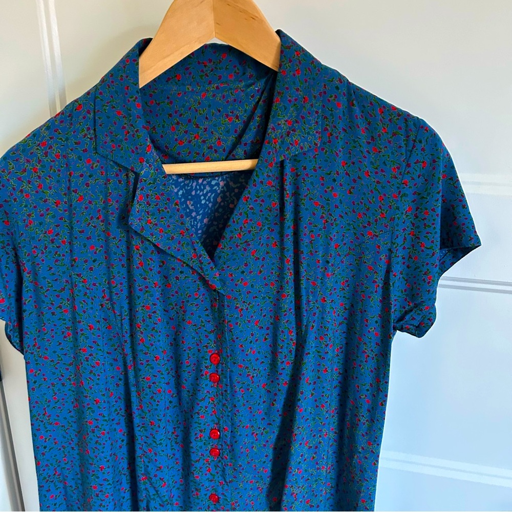 NWOT Bohemian Blue Floral Dress